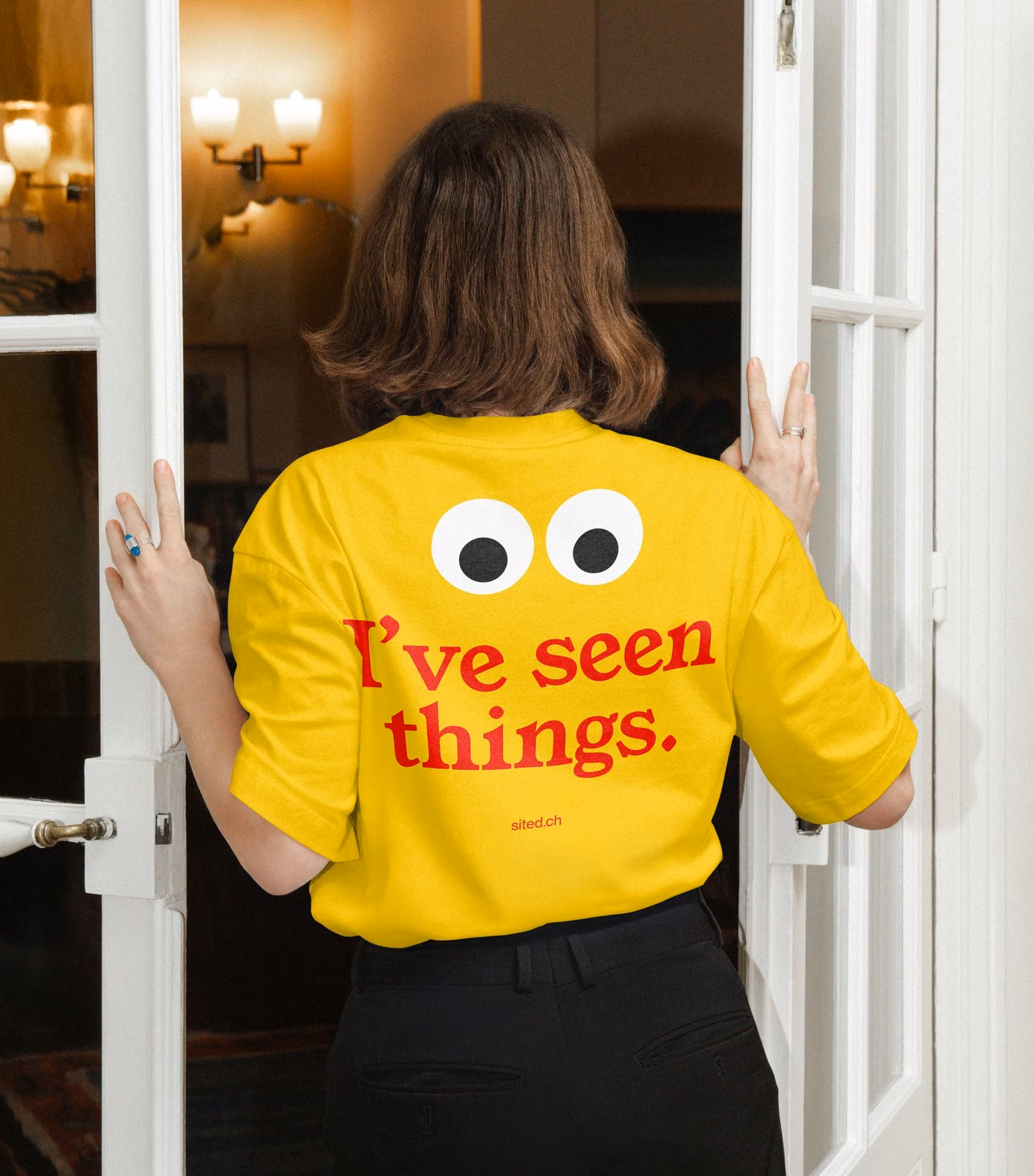 Yellow Sited T-shirt from the back: I’ve seen things
